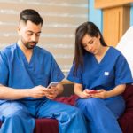 Medical staff during a break at the hospital