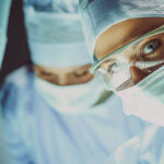 Team surgeon at work on operating in hospital