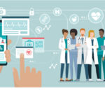 Medical team and healthcare app