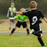 Kids soccer penalty kick